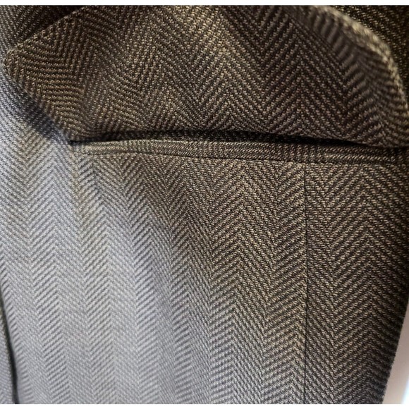 Vintage Chaus Blazer Herringbone Lambswool  Rayon Suit Separate Brown Size 8 - Picture 7 of 16